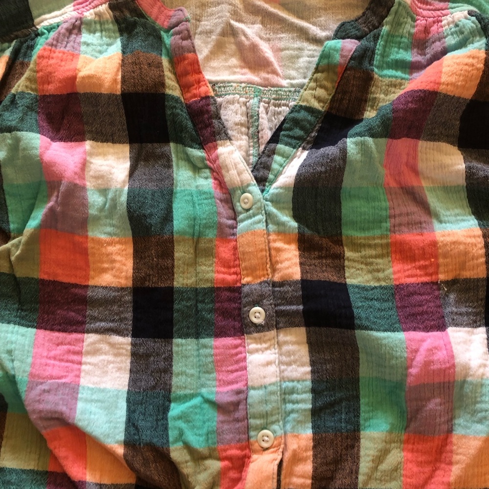 Isabelle Maternity Large Plaid Button Down Dress - Picture 2 of 2
